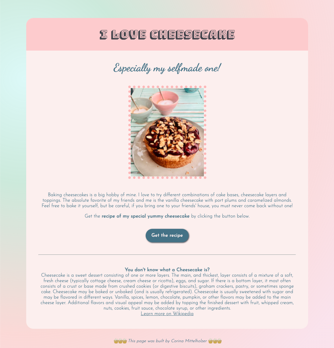 Cheesecake project prview