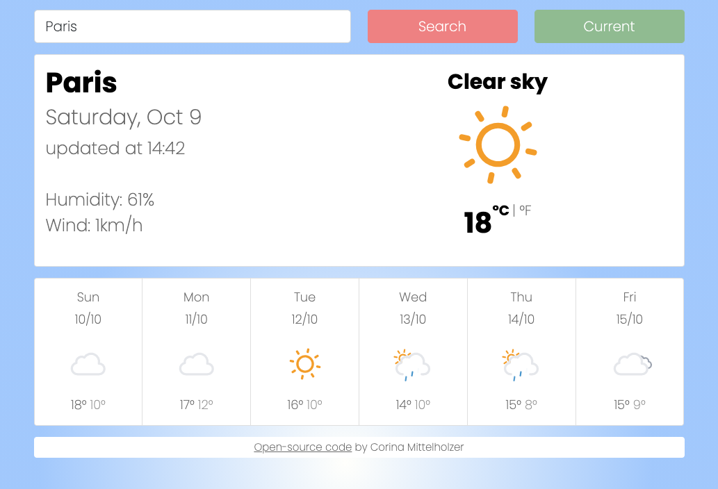 Weather project preview